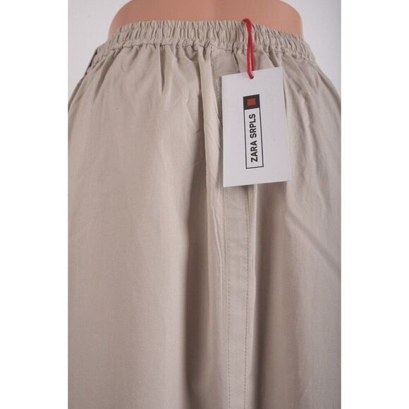 Zara Srpls Womans Midi Skirt Size M Tan brown button sides 2816/081 NWT - Picture 5 of 6